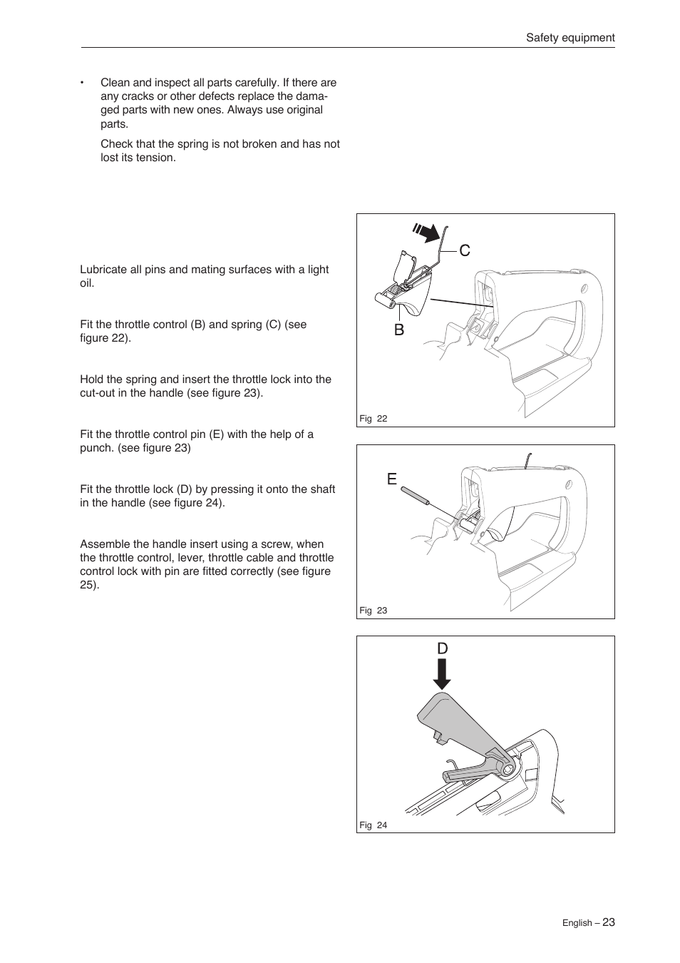 Jonsered CS 2240 User Manual | Page 22 / 55