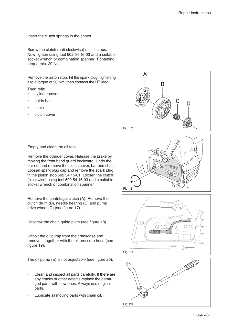 Jonsered CS 2240 User Manual | Page 30 / 55