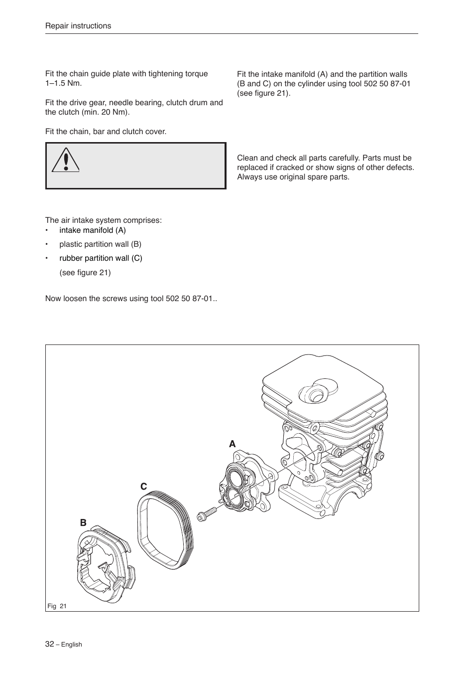 Jonsered CS 2240 User Manual | Page 31 / 55