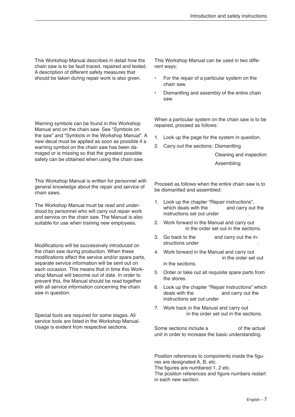 2 introduction and safety instructions | Jonsered CS 2240 User Manual | Page 6 / 55