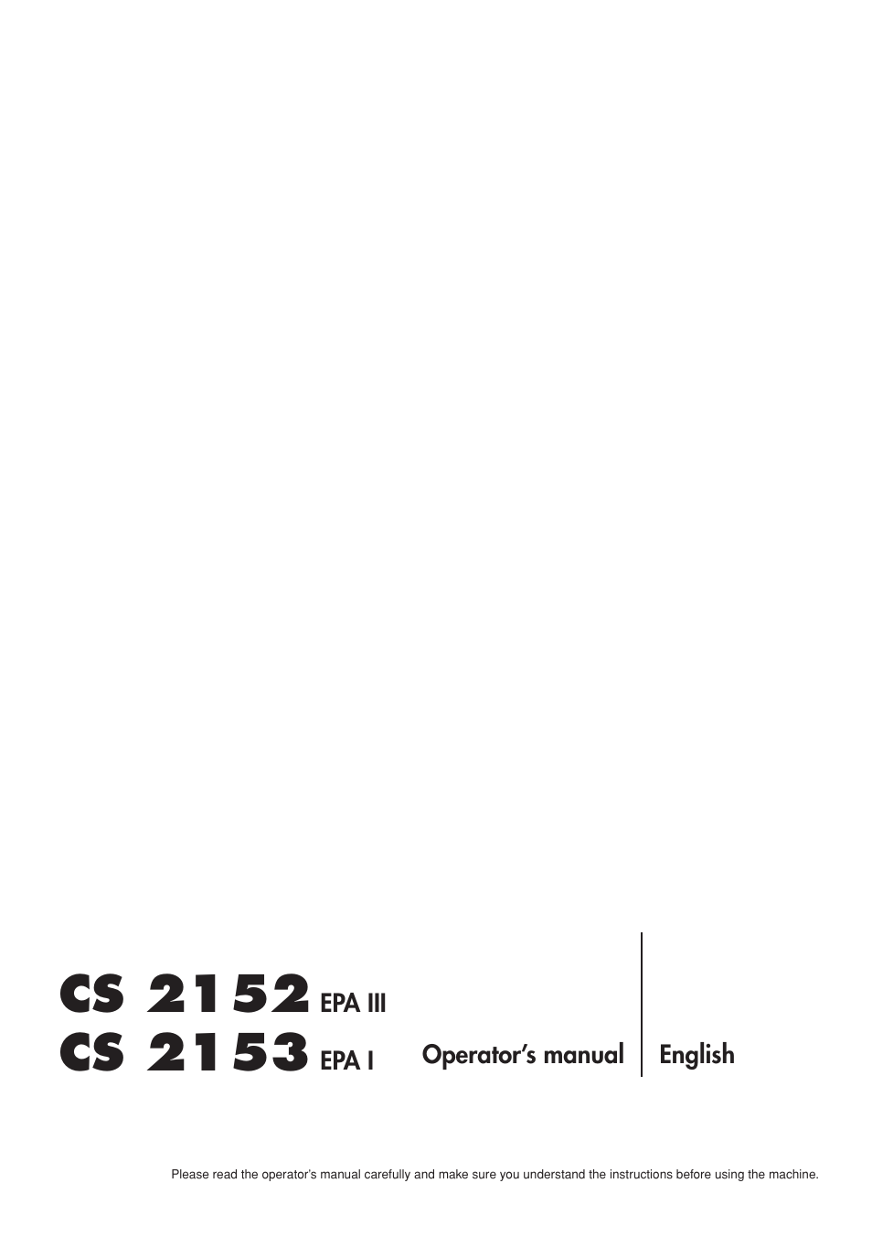 Jonsered CS 2153 EPA I User Manual | 44 pages