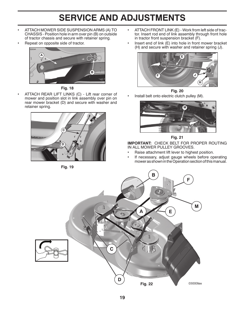 Service and adjustments | Jonsered LT2223 A2 User Manual | Page 19 / 28