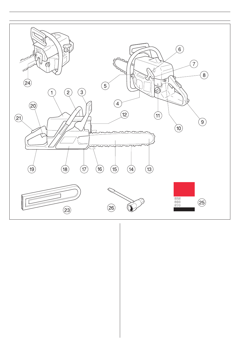 What is what | Jonsered 670 User Manual | Page 24 / 36
