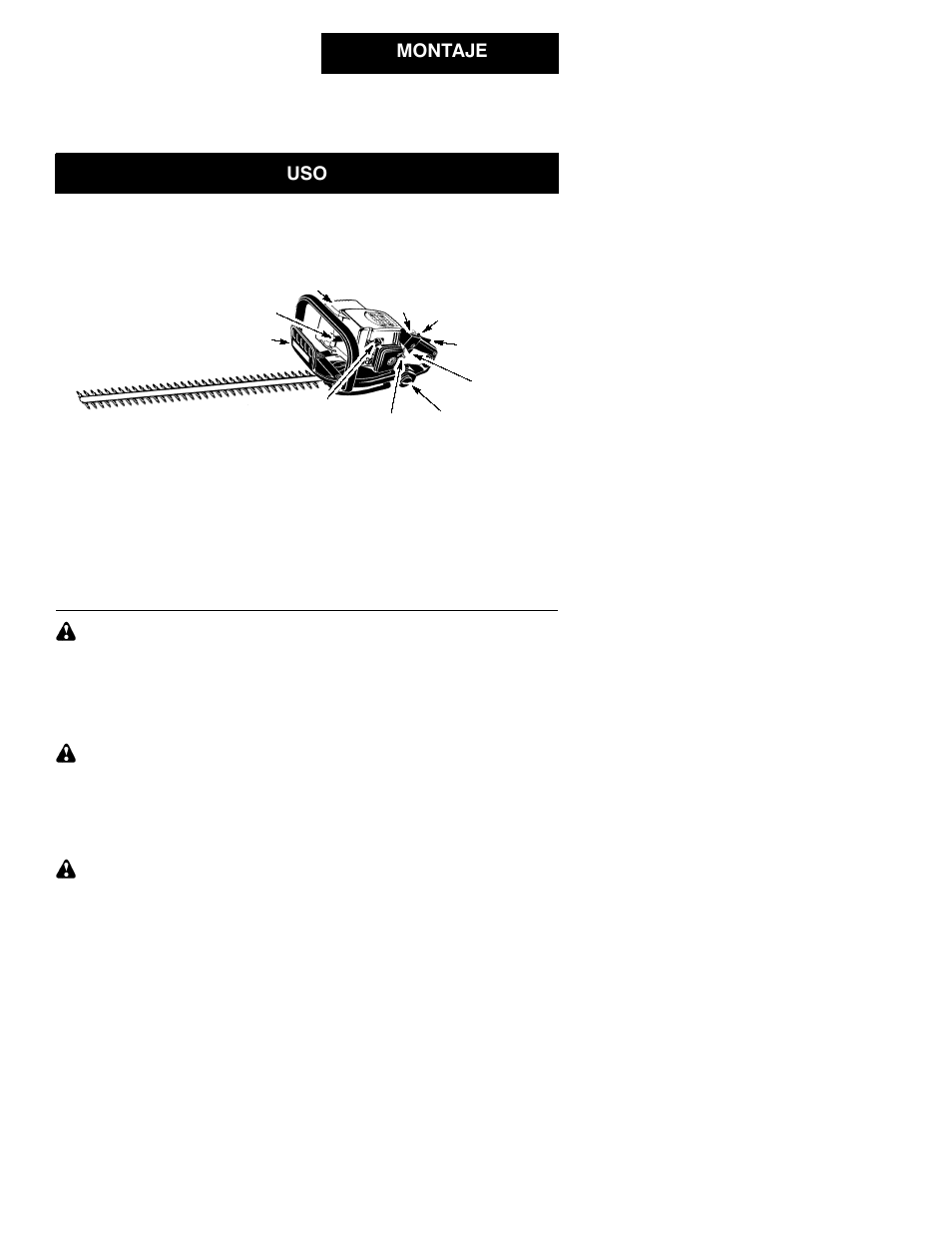 Montaje | Jonsered HT 2121 User Manual | Page 12 / 29