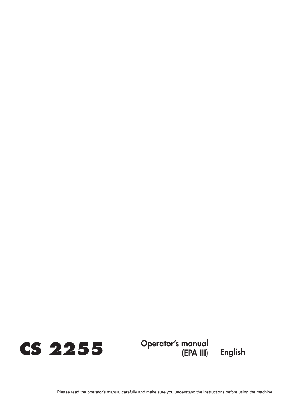 Jonsered CS 2255 User Manual | 44 pages