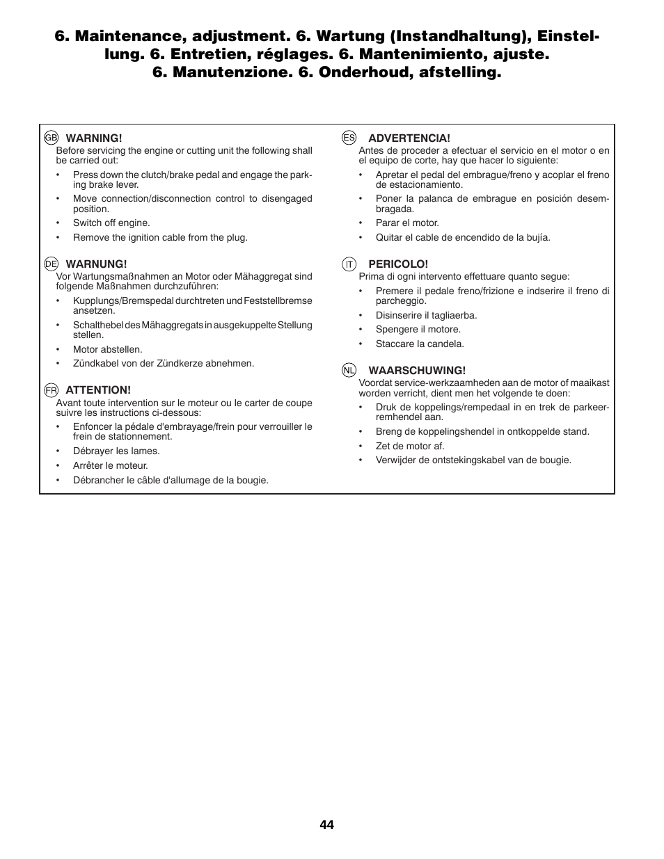 Jonsered LT2213A User Manual | Page 44 / 80