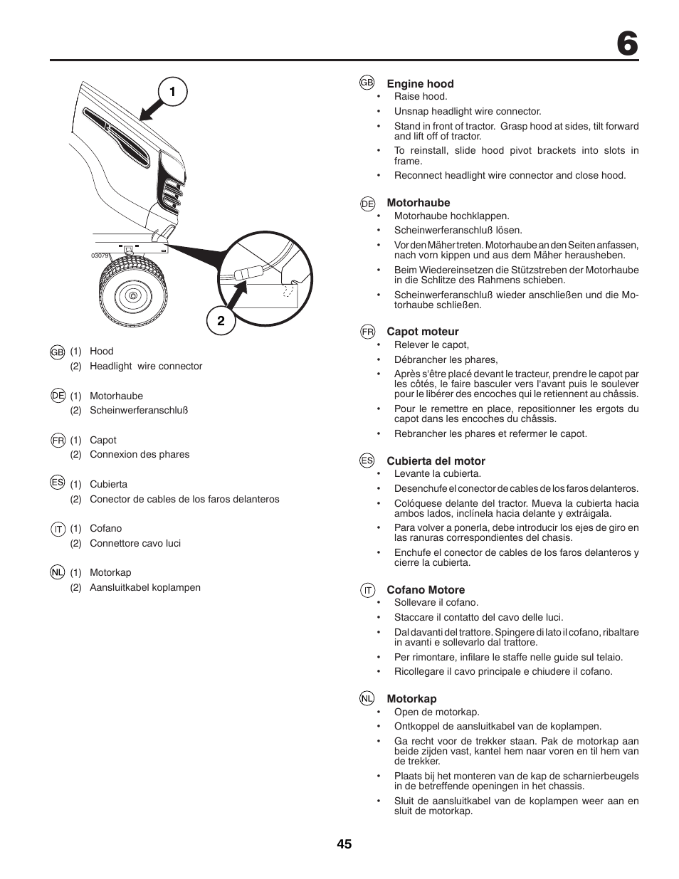 Jonsered LT2213A User Manual | Page 45 / 80