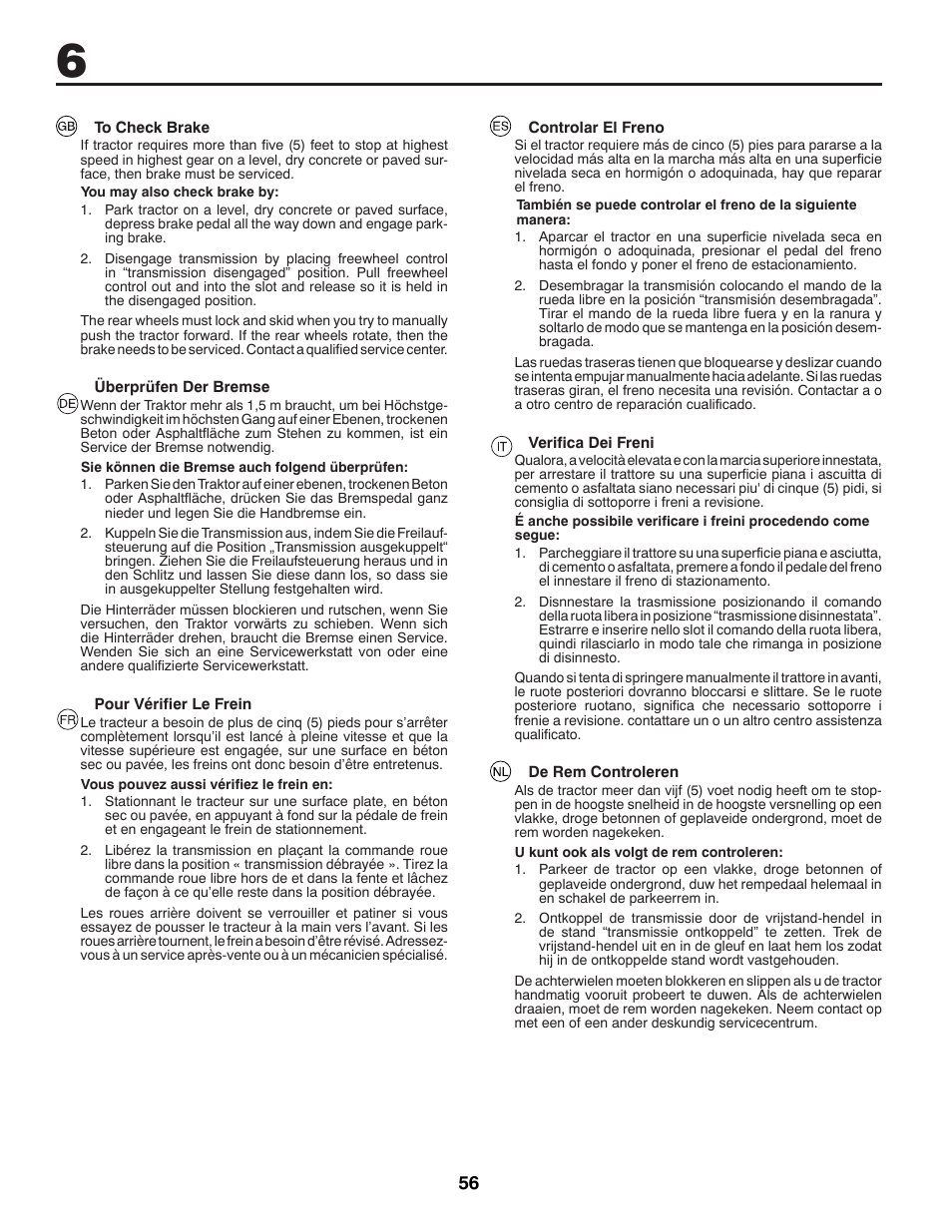 Jonsered LT2213A User Manual | Page 56 / 80