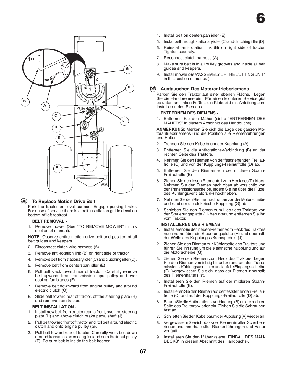 Jonsered LT2213A User Manual | Page 67 / 80