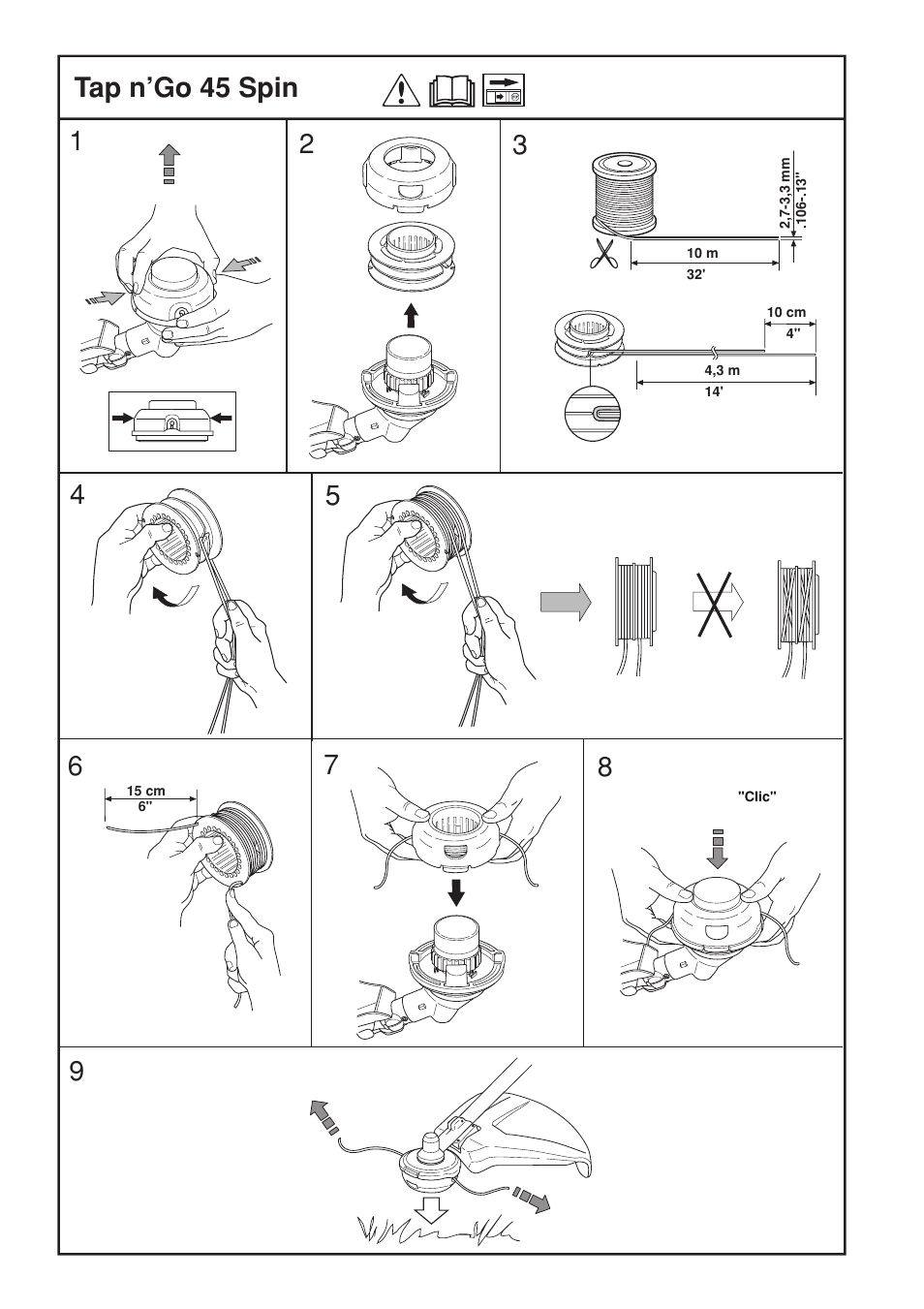 Tap n’go 45 spin | Jonsered BC2053 User Manual | Page 28 / 32