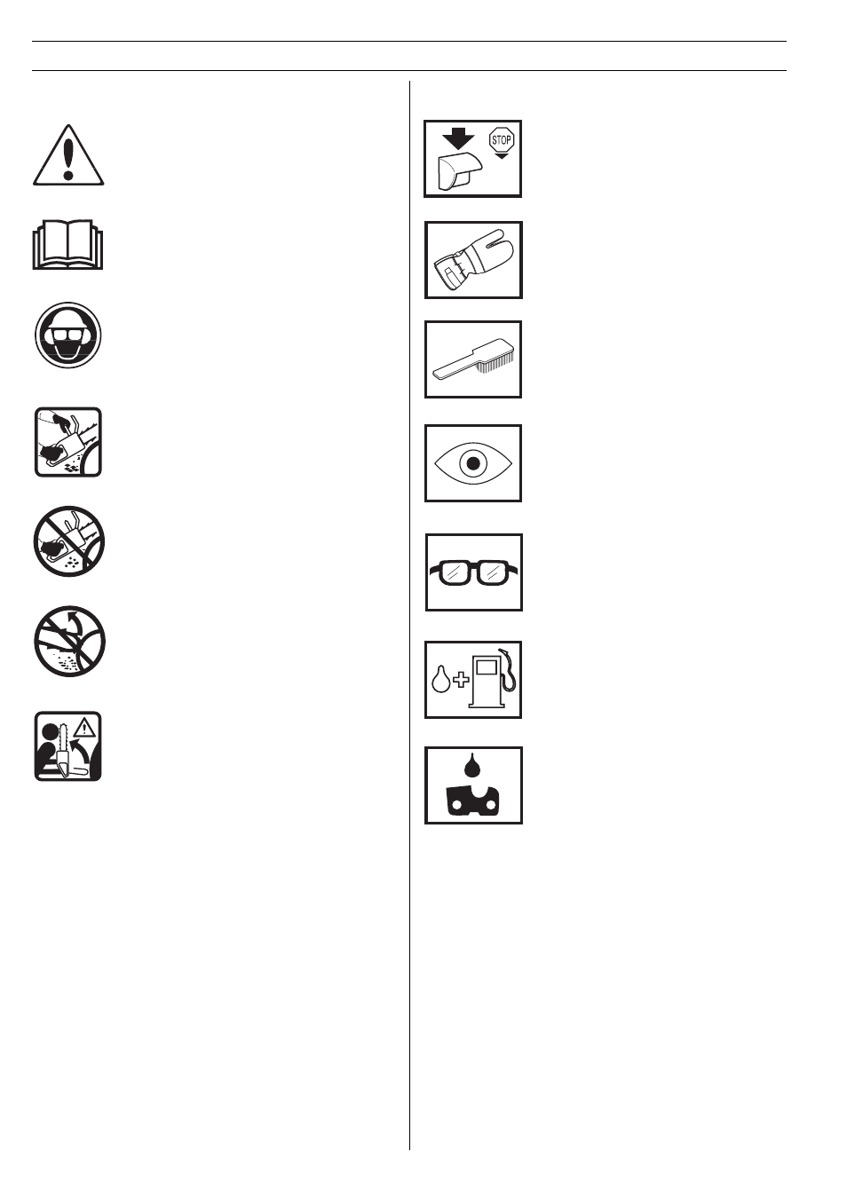 Key to symbols, Symbols | Jonsered 2149 User Manual | Page 2 / 36