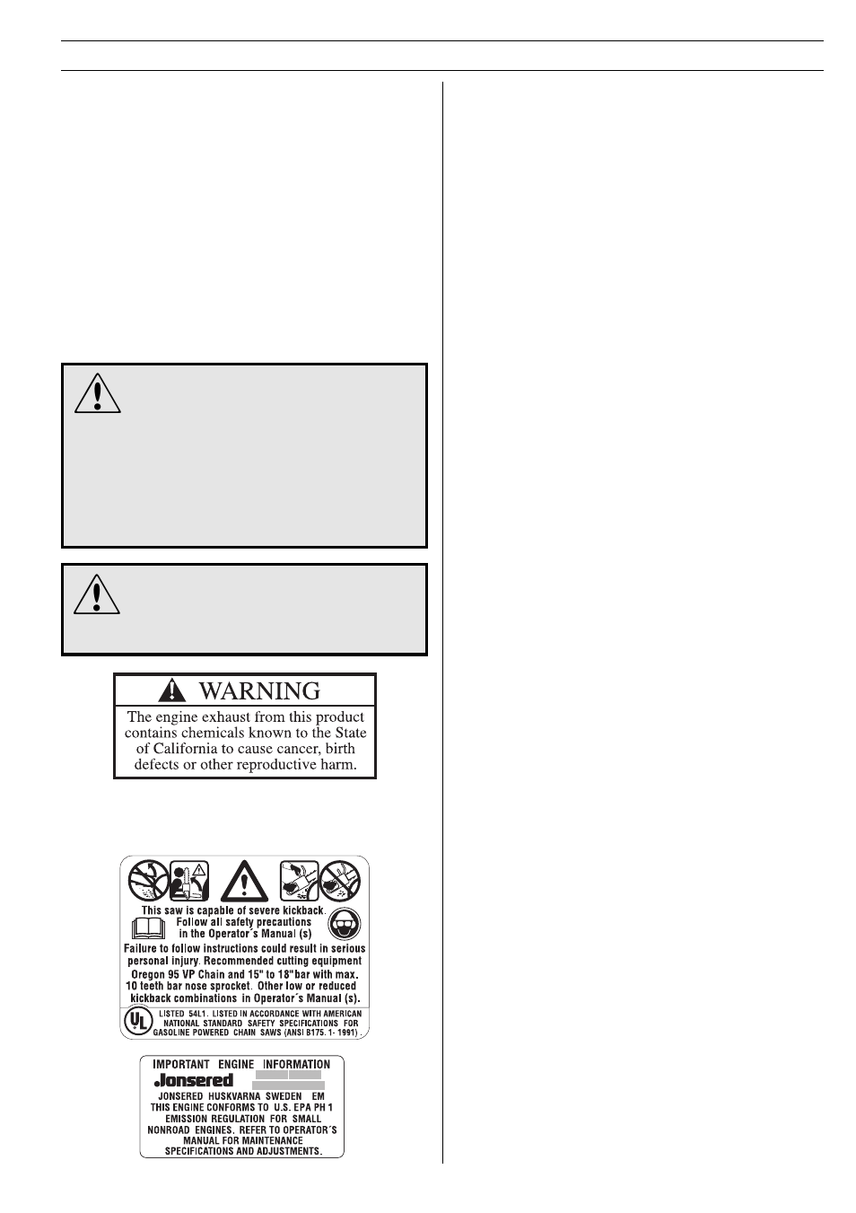 Jonsered 2149 User Manual | Page 3 / 36