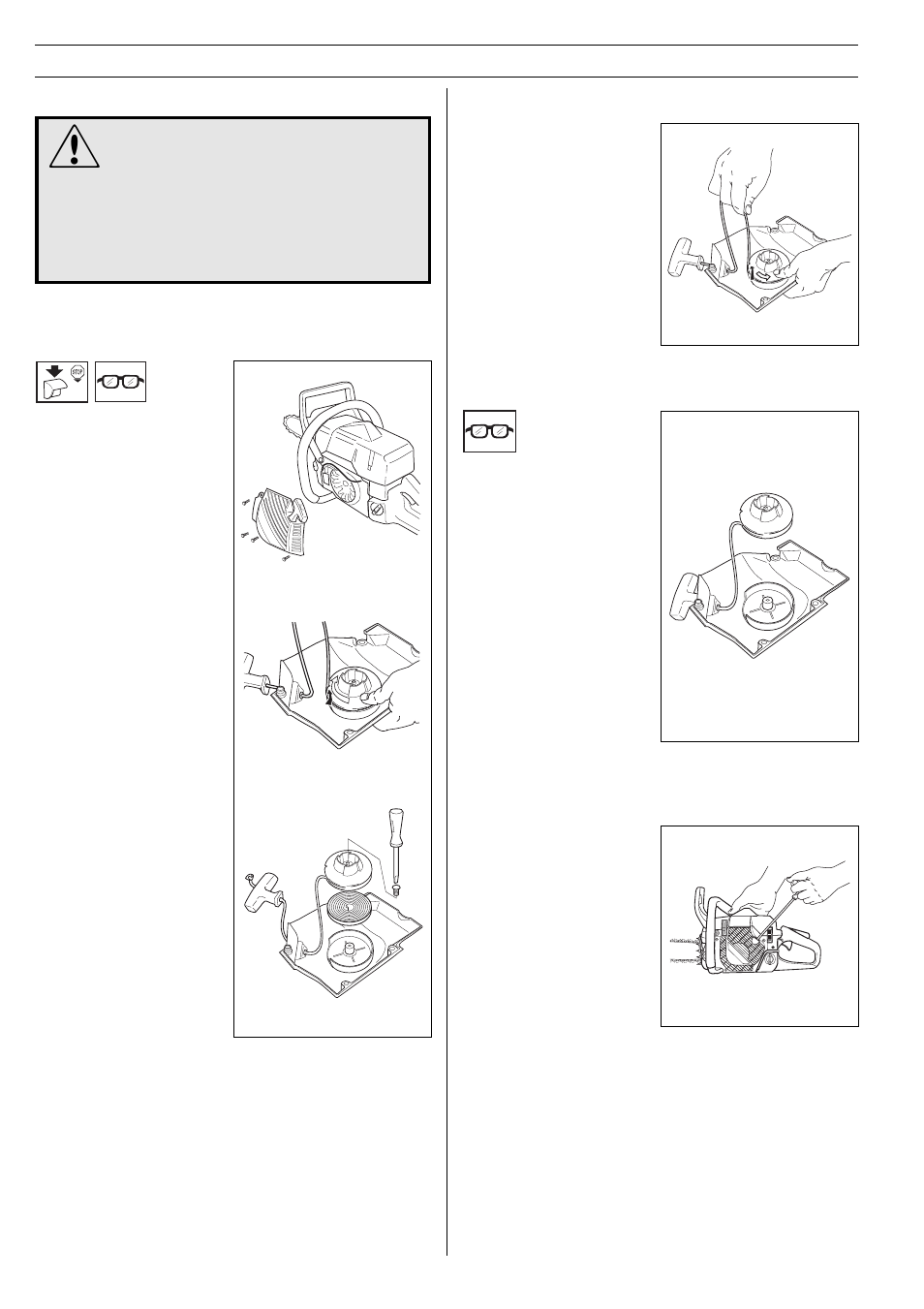 Maintenance, Starter device | Jonsered 2149 User Manual | Page 30 / 36