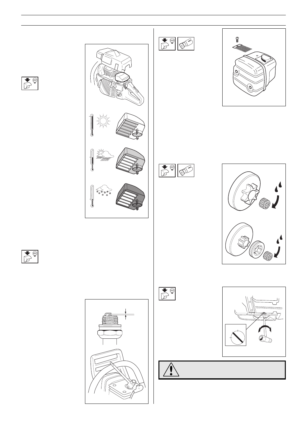 Maintenance, Muffler, Spark plug | Air filter, Adjustment of the oil pump, Needle bearing maintenance | Jonsered 2149 User Manual | Page 31 / 36