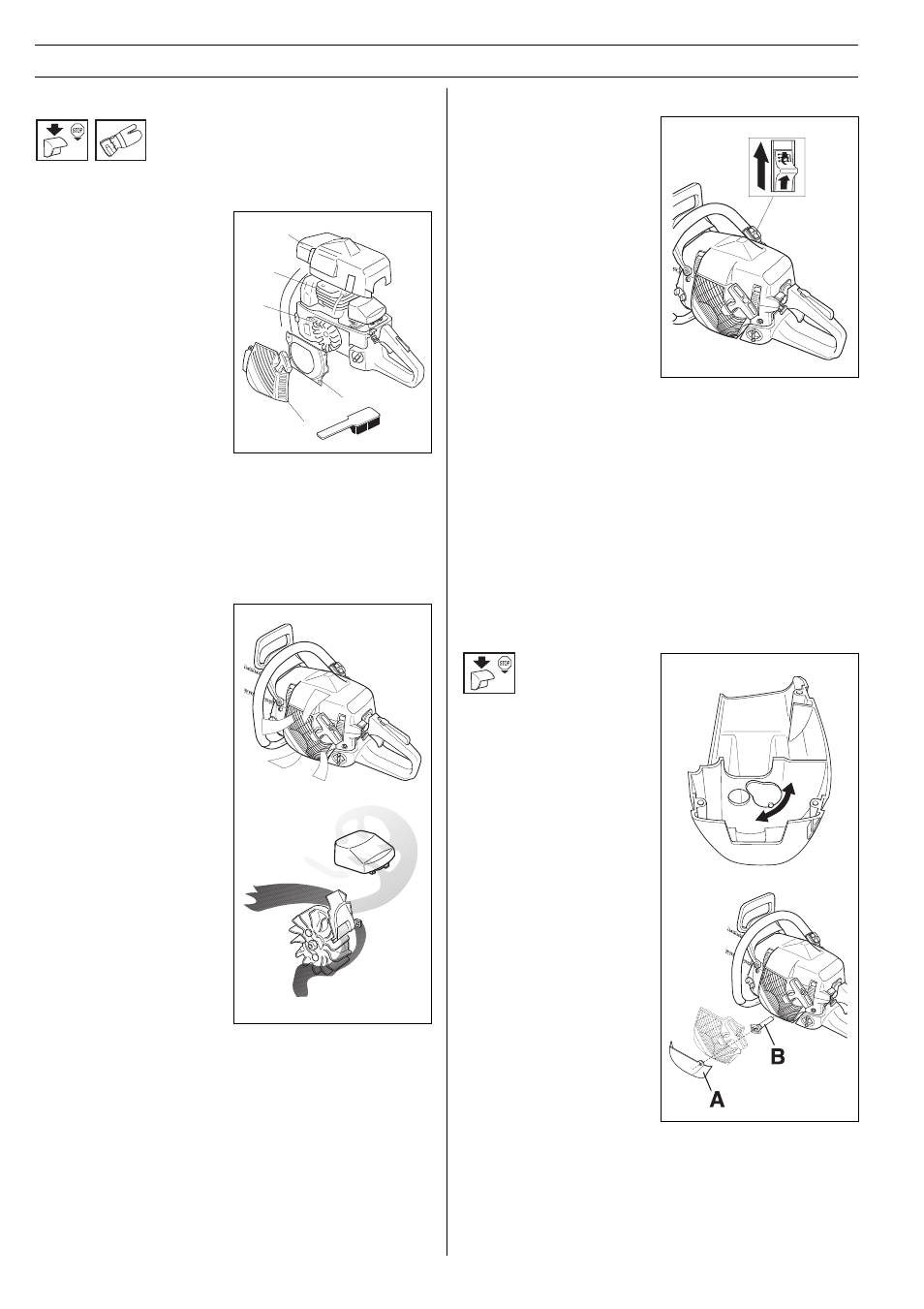 Maintenance, Cooling system, Heated handles (2149w) | Centrifugal cleaning ”turbo, Winter use | Jonsered 2149 User Manual | Page 32 / 36