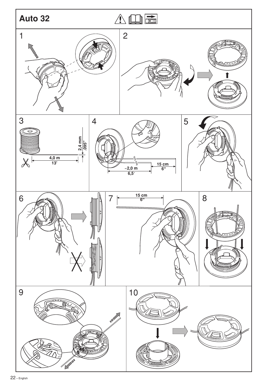 Auto 32 | Jonsered GR2032L User Manual | Page 22 / 28