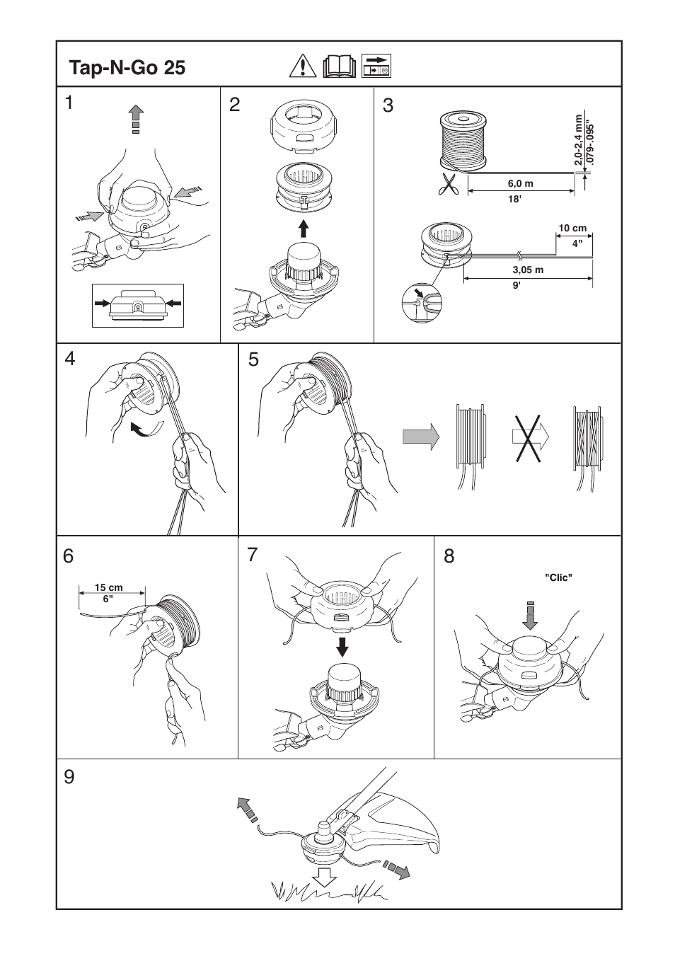 Tap-n-go 25 | Jonsered GC 2125 User Manual | Page 29 / 36