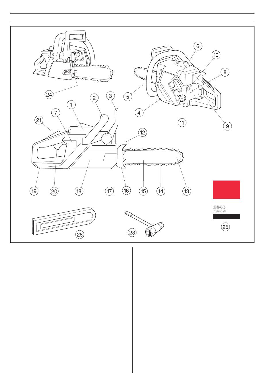 What is what | Jonsered 2045 User Manual | Page 24 / 36