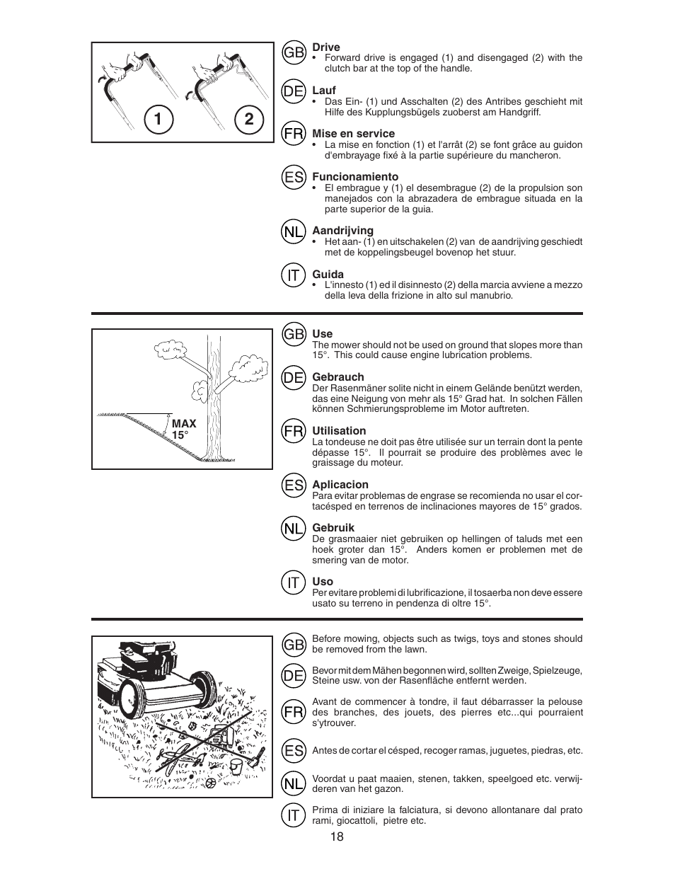 Jonsered LM2153CMD User Manual | Page 18 / 24