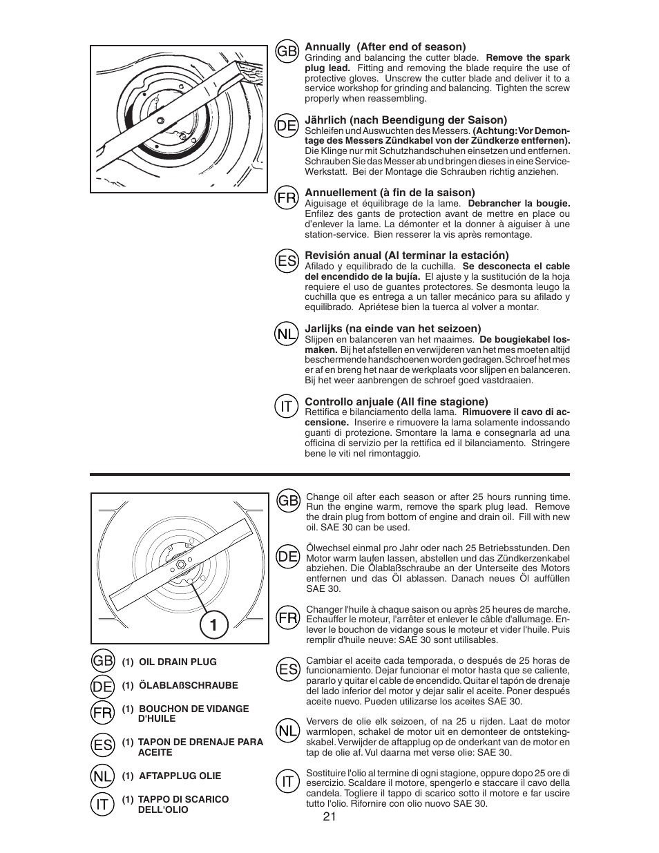 Jonsered LM2153CMD User Manual | Page 21 / 24