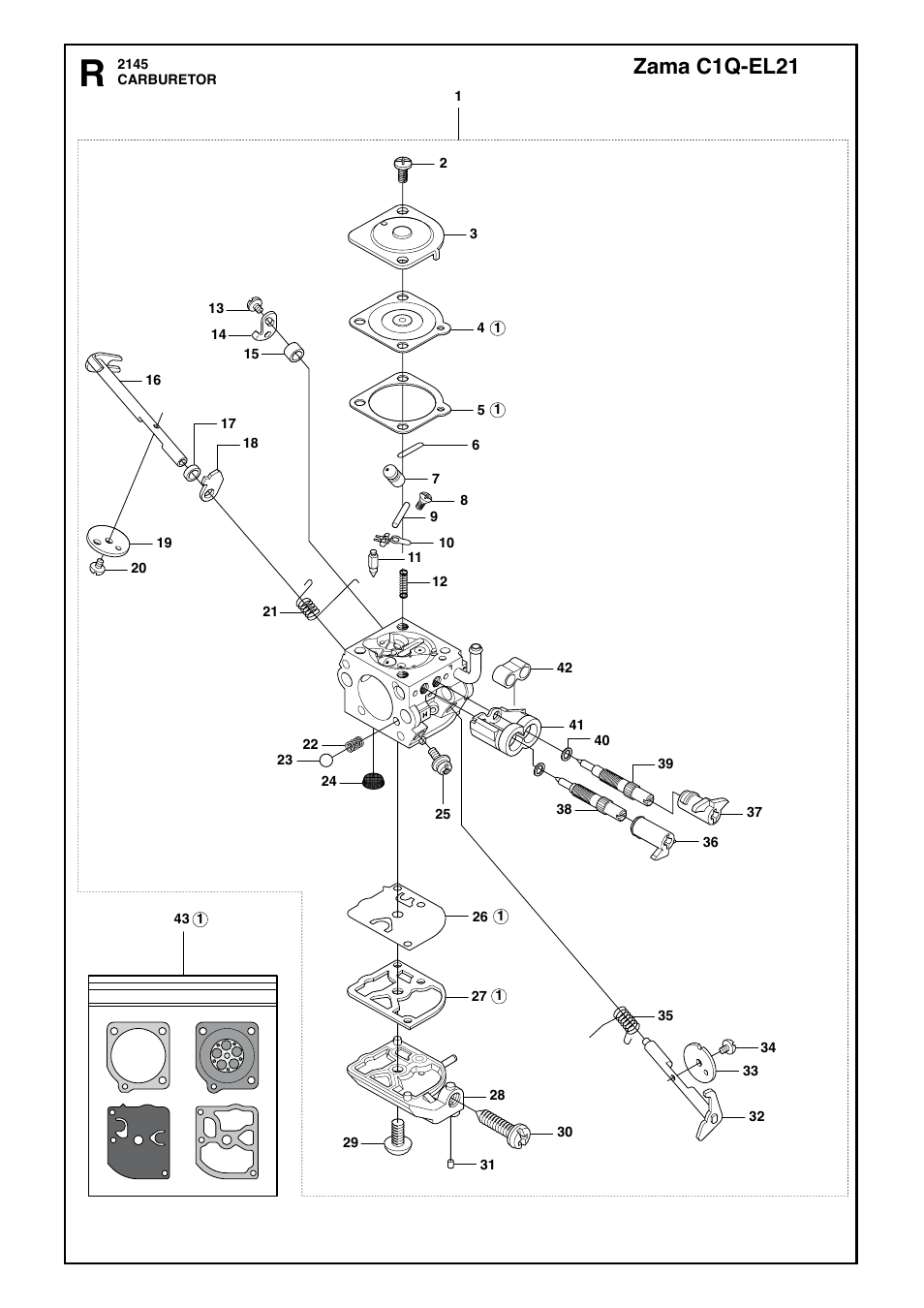 Zama c1q-el21 | Jonsered BC2145 User Manual | Page 34 / 47