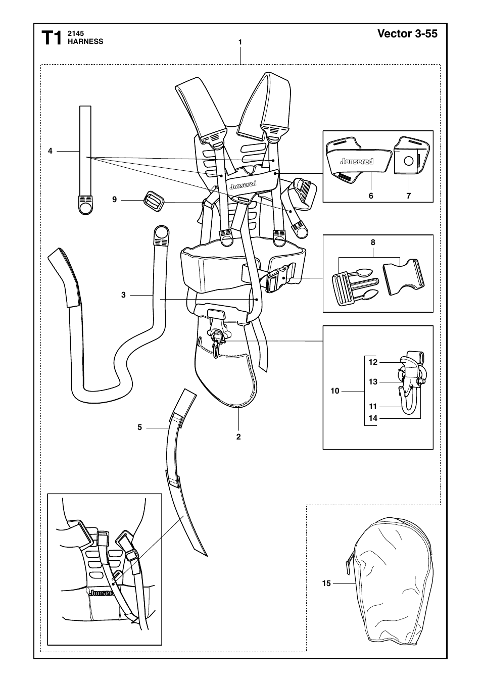 Vector 3-55 | Jonsered BC2145 User Manual | Page 44 / 47