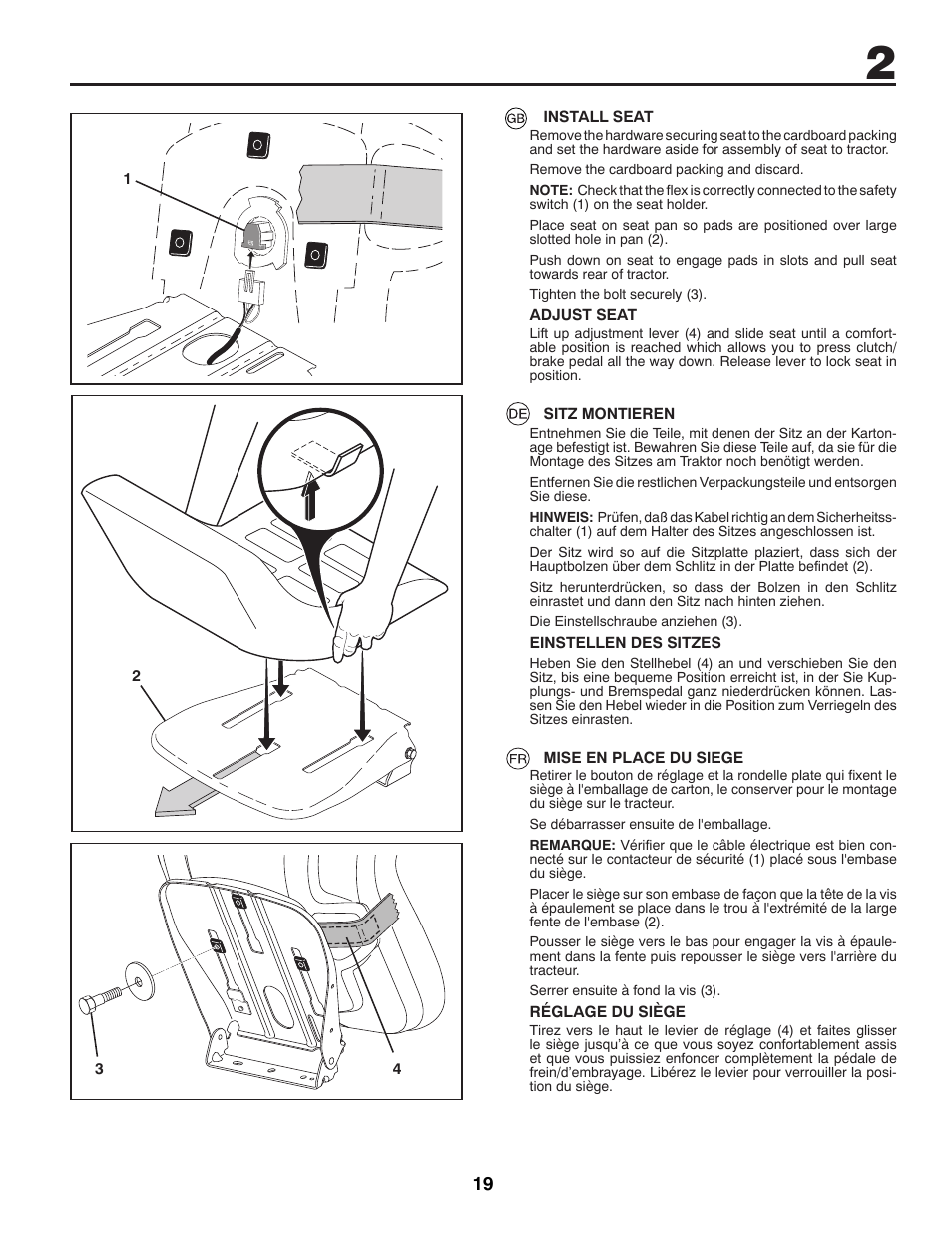 Jonsered LT2213C User Manual | Page 19 / 92