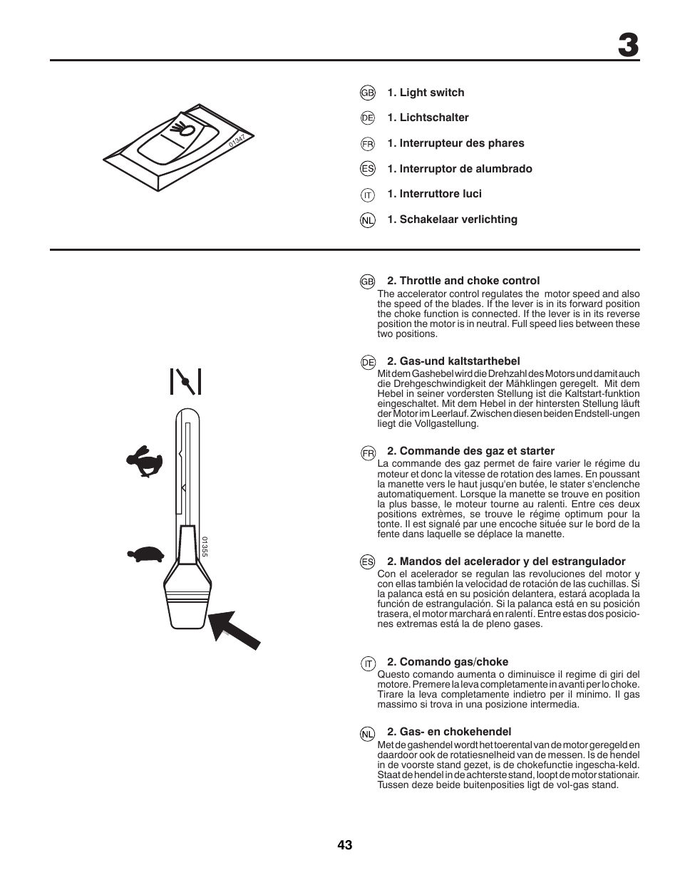 Jonsered LT2213C User Manual | Page 43 / 92