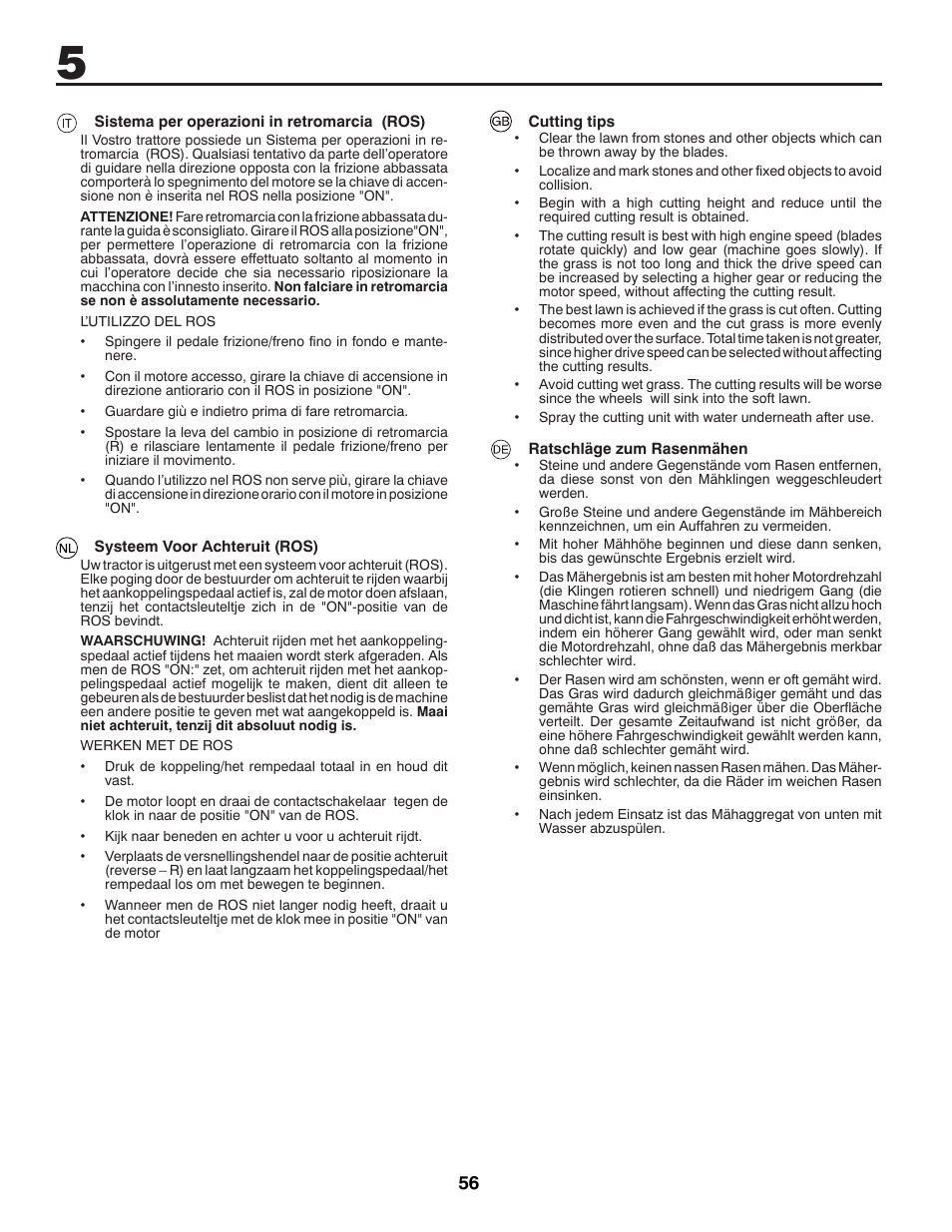 Jonsered LT2213C User Manual | Page 56 / 92