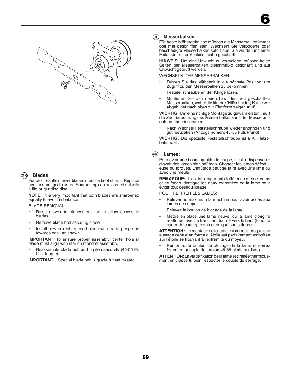 Jonsered LT2213C User Manual | Page 69 / 92