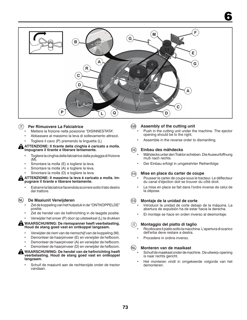 Jonsered LT2213C User Manual | Page 73 / 92