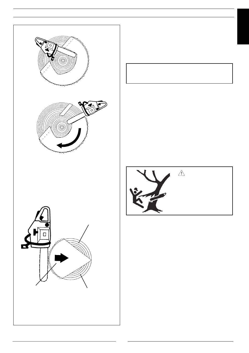 Basic working techniques, Caution, Important | Jonsered 2116 EL User Manual | Page 30 / 37