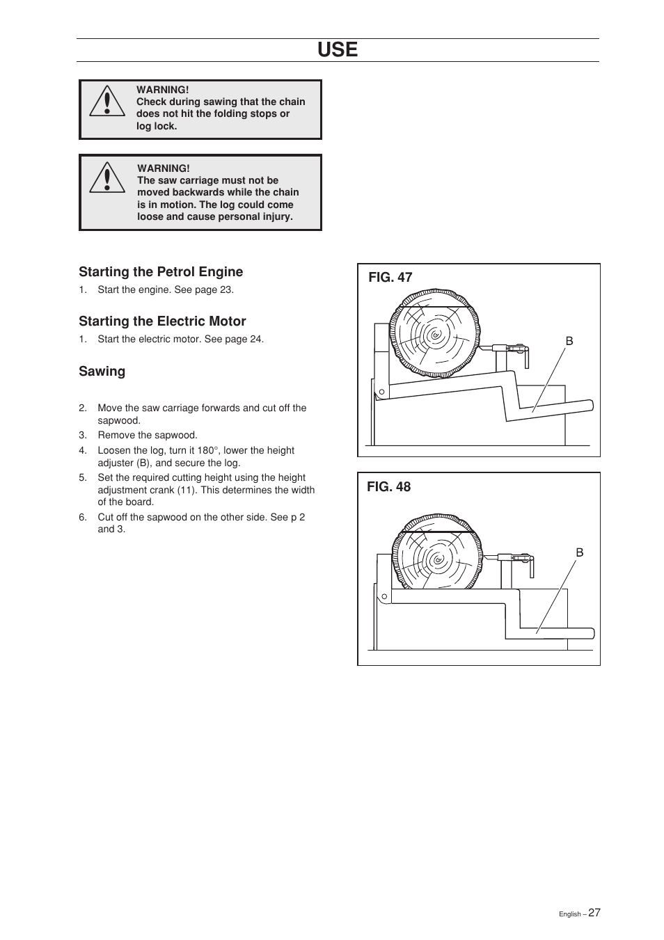 Jonsered SM 2186 User Manual | Page 27 / 36