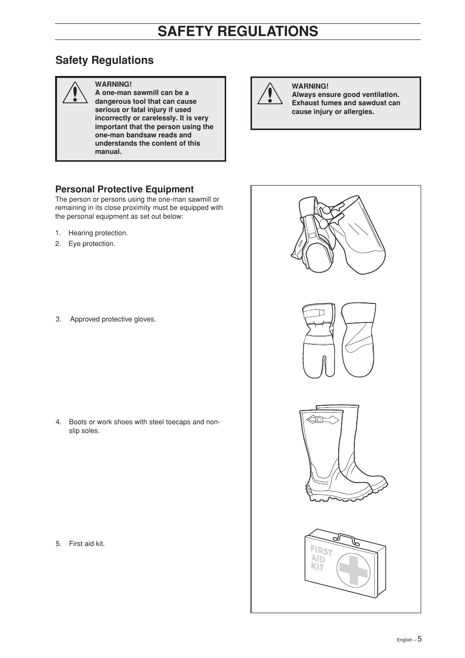 Safety regulations | Jonsered SM 2186 User Manual | Page 5 / 36