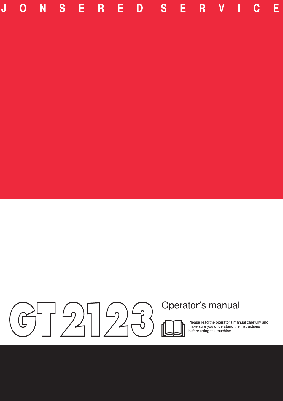 Jonsered GT2123 User Manual | 24 pages