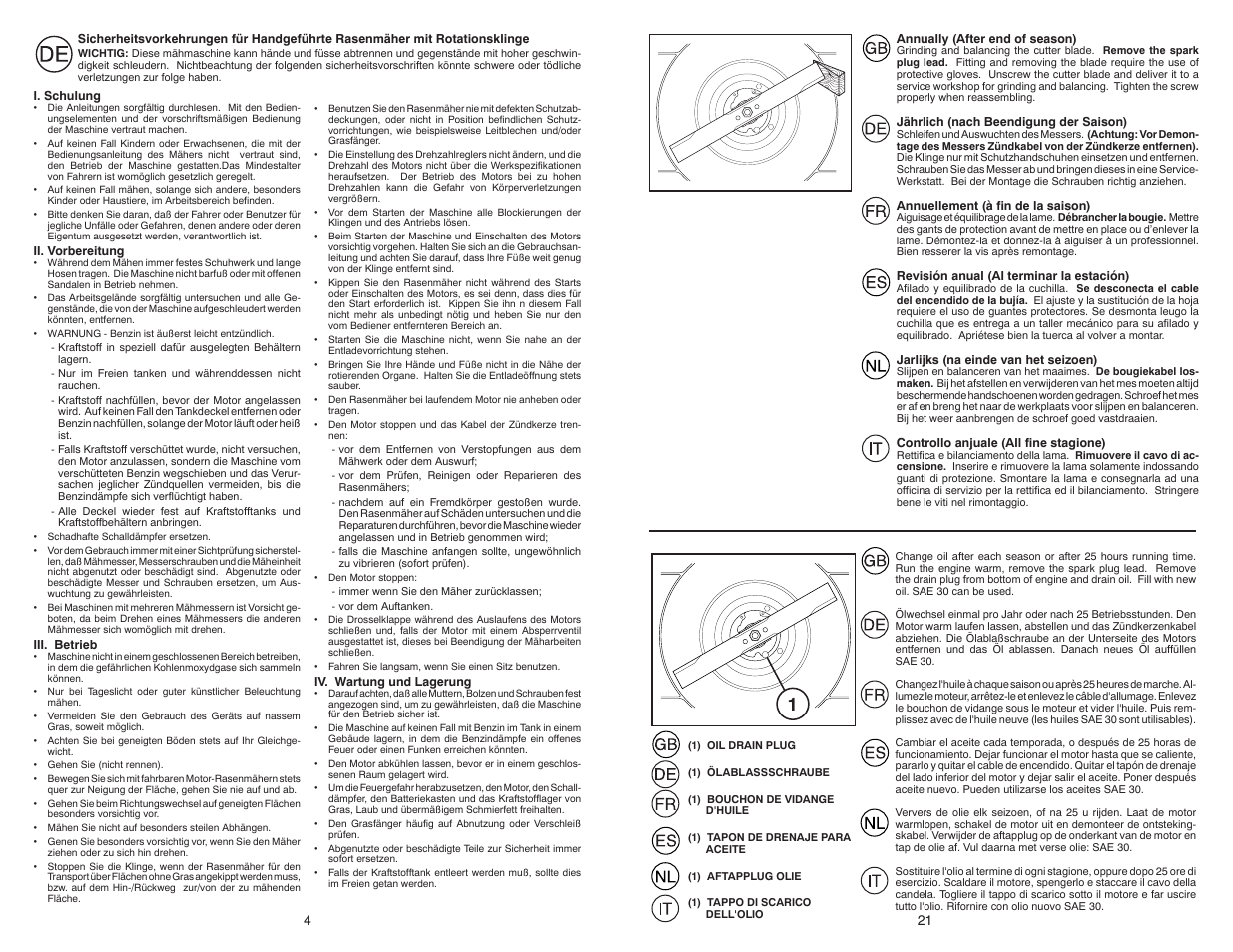 Jonsered LM2153CMDA User Manual | Page 4 / 12