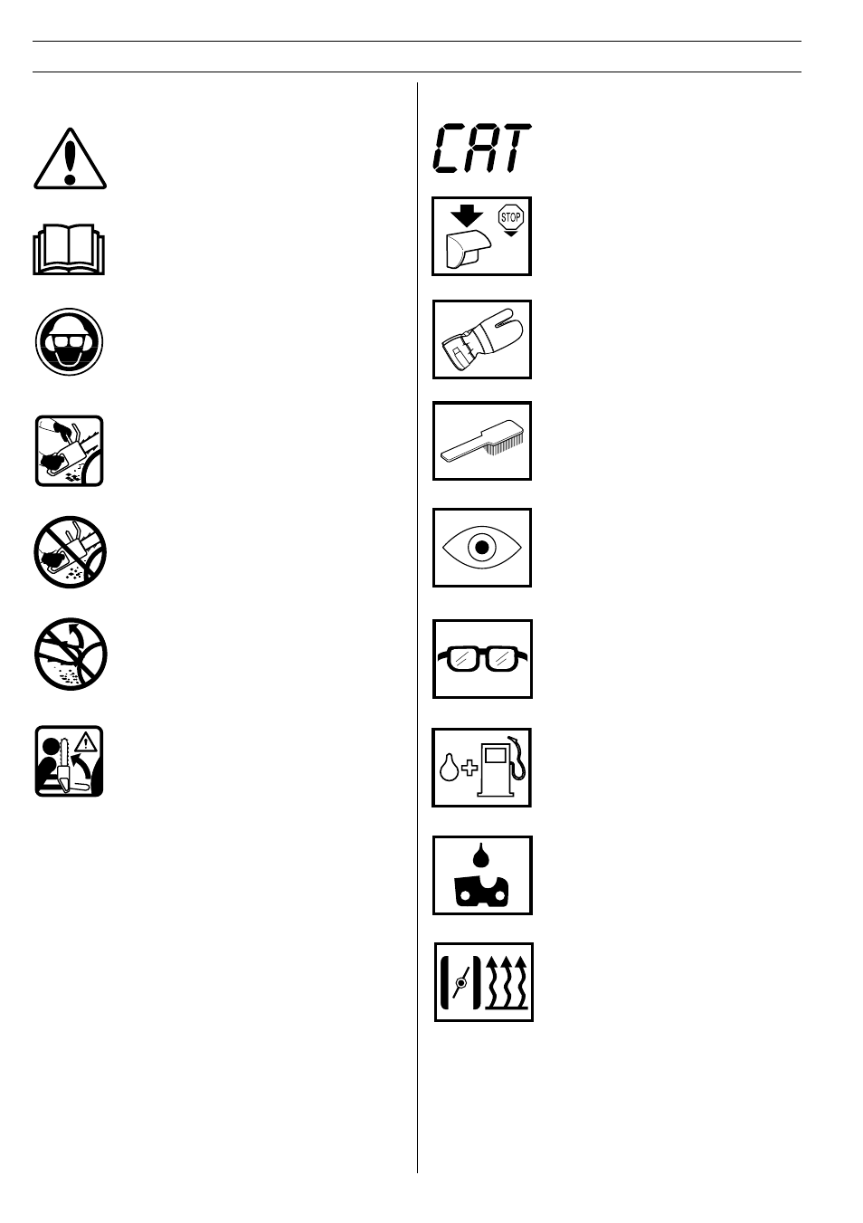Key to symbols, Symbols | Jonsered 2159 User Manual | Page 2 / 36