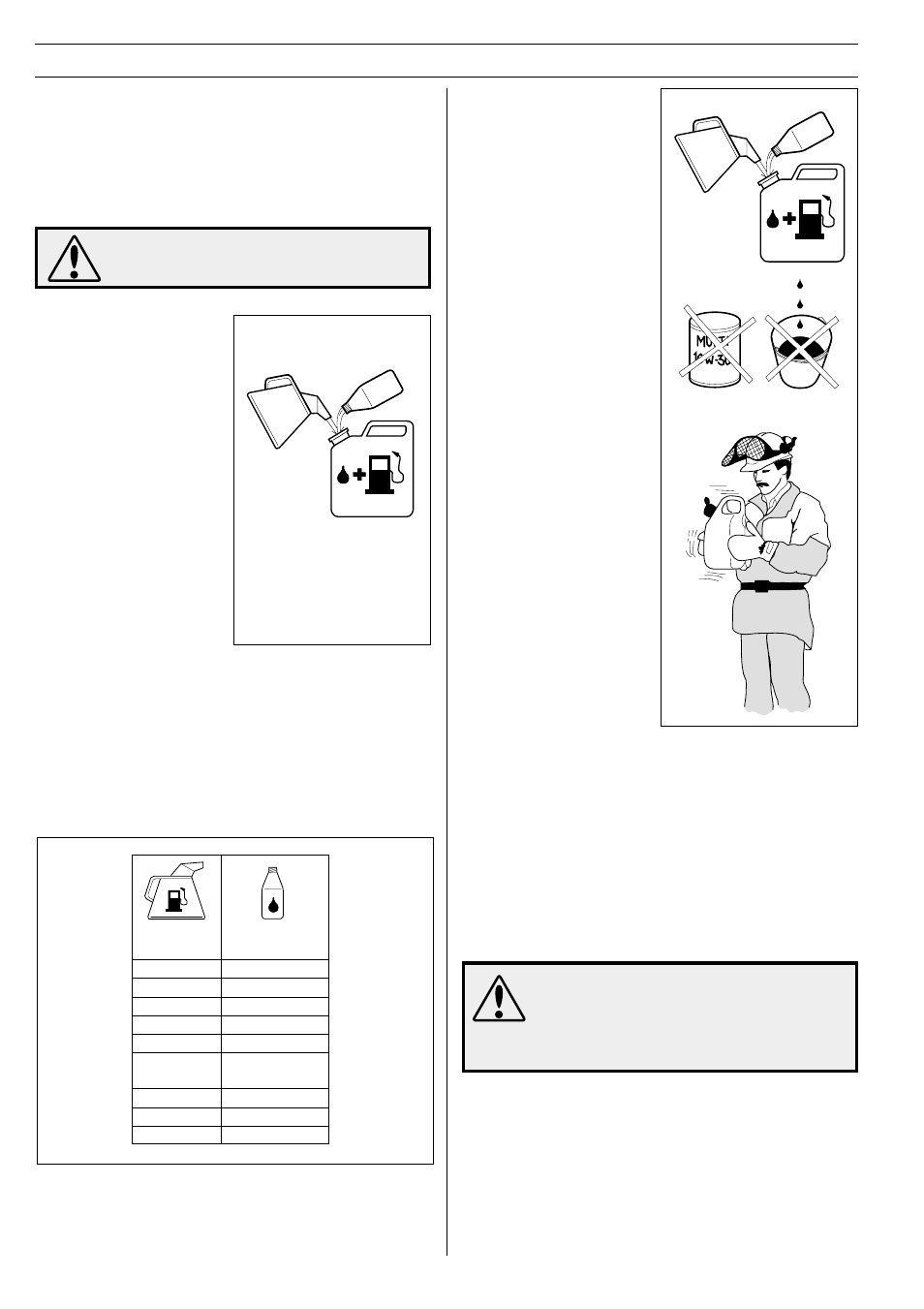 Fuel handling, Fuelmix, Gasoline | Two-stroke oil, Mixing | Jonsered 2159 User Manual | Page 26 / 36