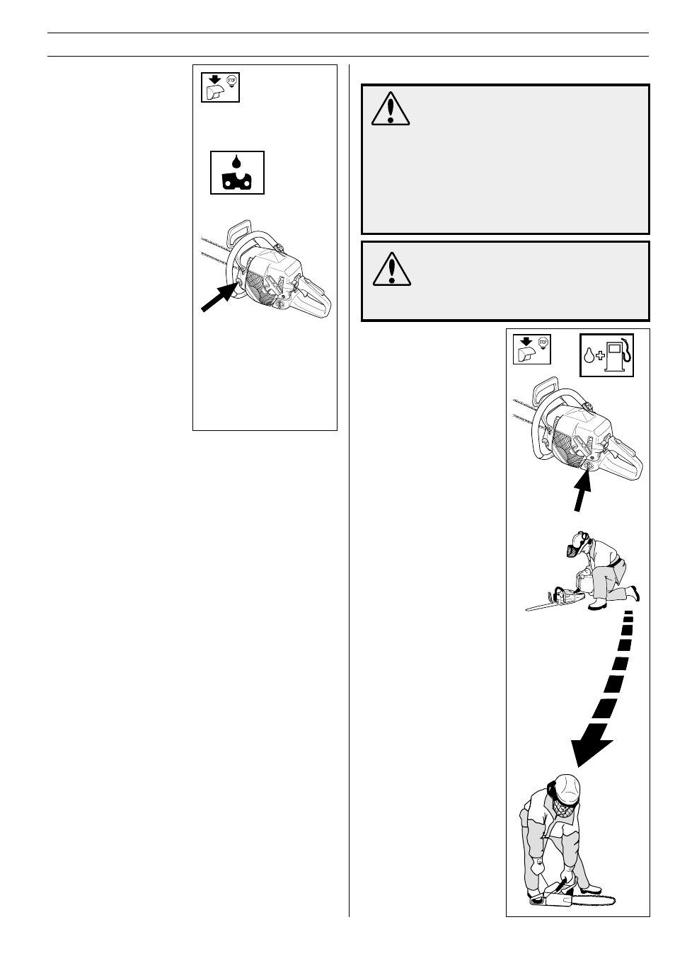 Fuel handling, Fuelling, Chain oil | Jonsered 2159 User Manual | Page 27 / 36