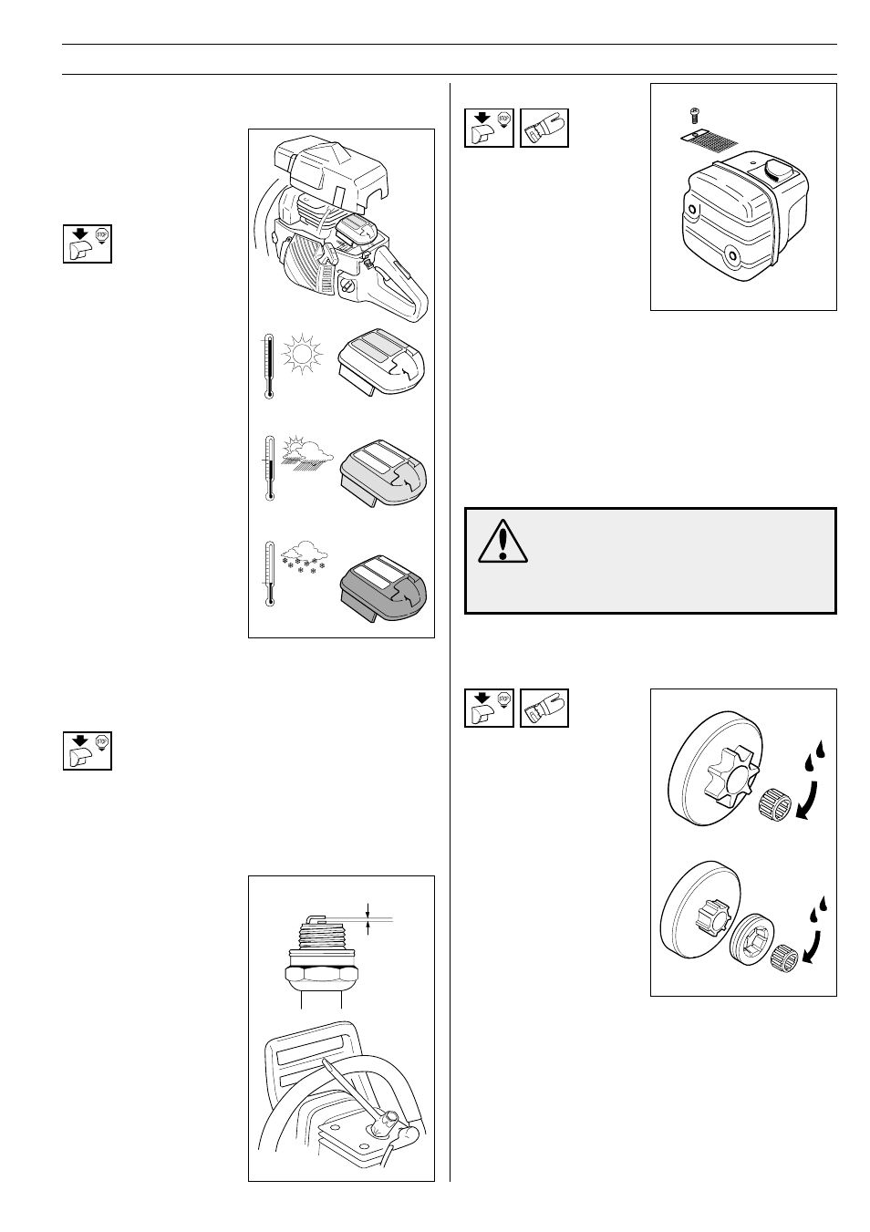 Maintenance, Muffler, Spark plug | Air filter, Needle bearing maintenance | Jonsered 2159 User Manual | Page 31 / 36