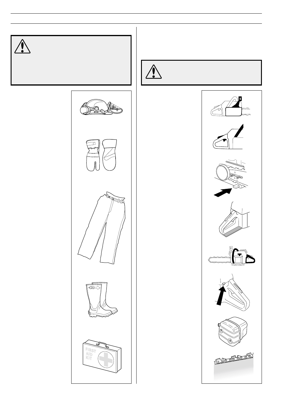 Safety instructions, Chain saw safety equipment, Personal protective equipment | Jonsered 2159 User Manual | Page 4 / 36