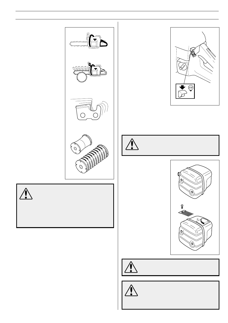 Safety instructions, 6 stop switch, 7 muffler | 5 vibration damping system | Jonsered 2159 User Manual | Page 7 / 36