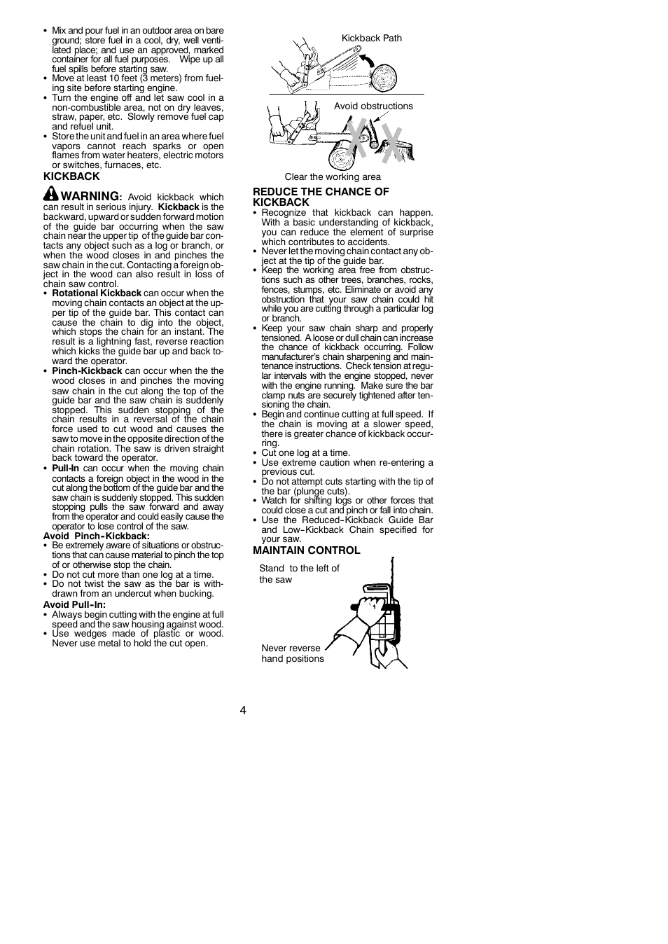 Warning | Jonsered CS 2138 User Manual | Page 4 / 15