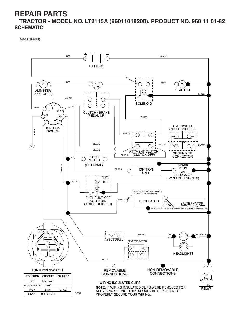 Repair parts, Schematic | Jonsered LT2115A User Manual | Page 3 / 18