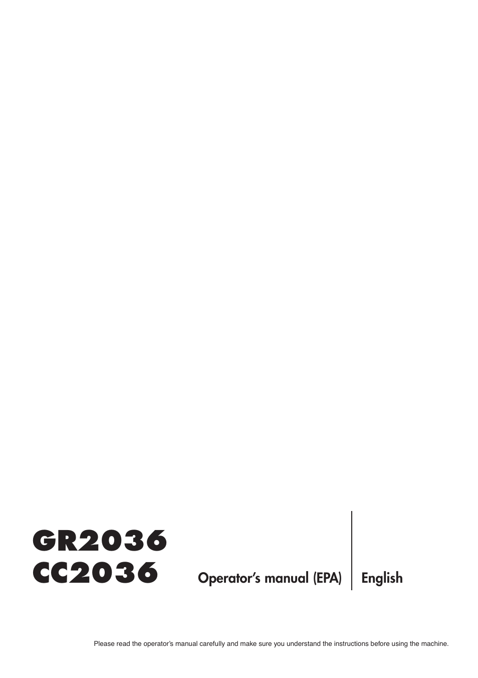 Jonsered CC2036 User Manual | 44 pages