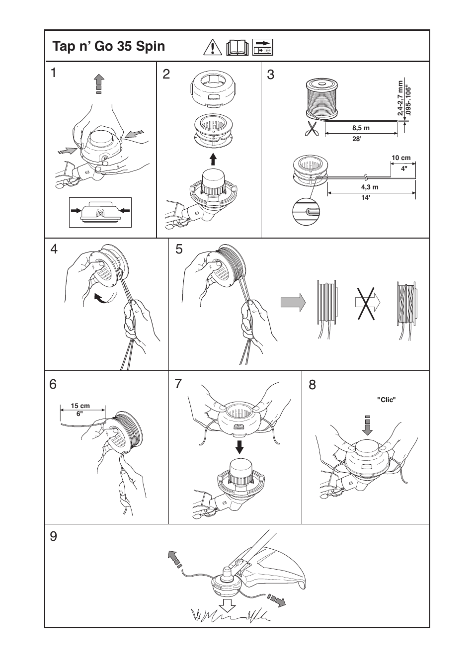 Tap n’ go 35 spin | Jonsered CC2036 User Manual | Page 37 / 44