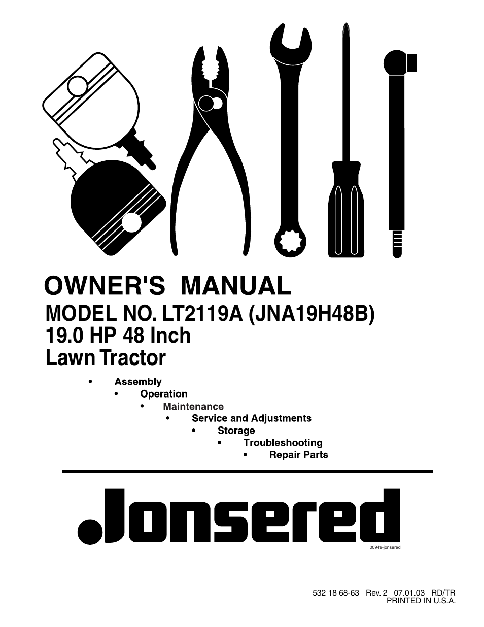 Jonsered LT2119A User Manual | 48 pages