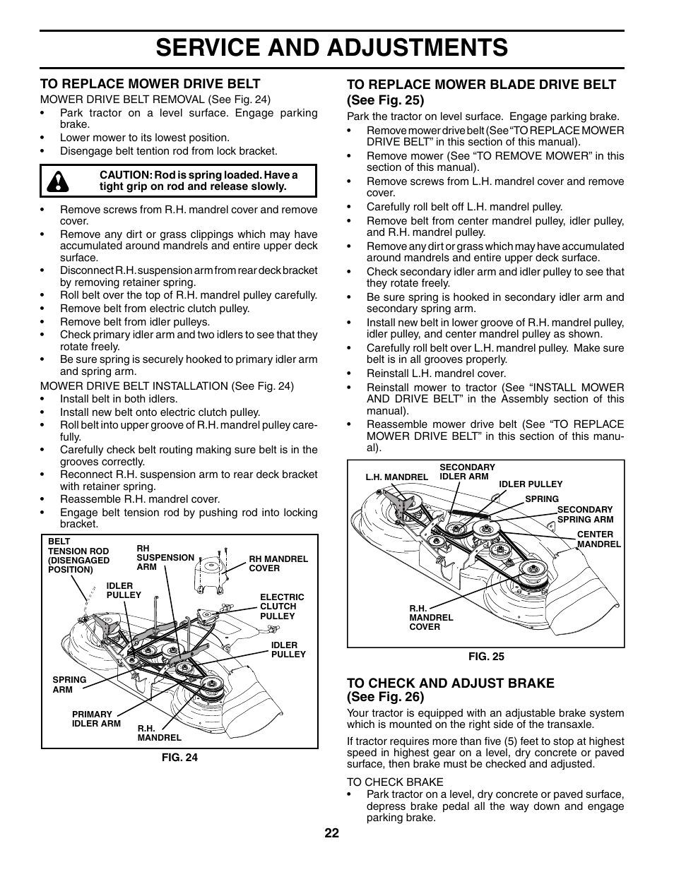 Service and adjustments | Jonsered LT2119A User Manual | Page 22 / 48