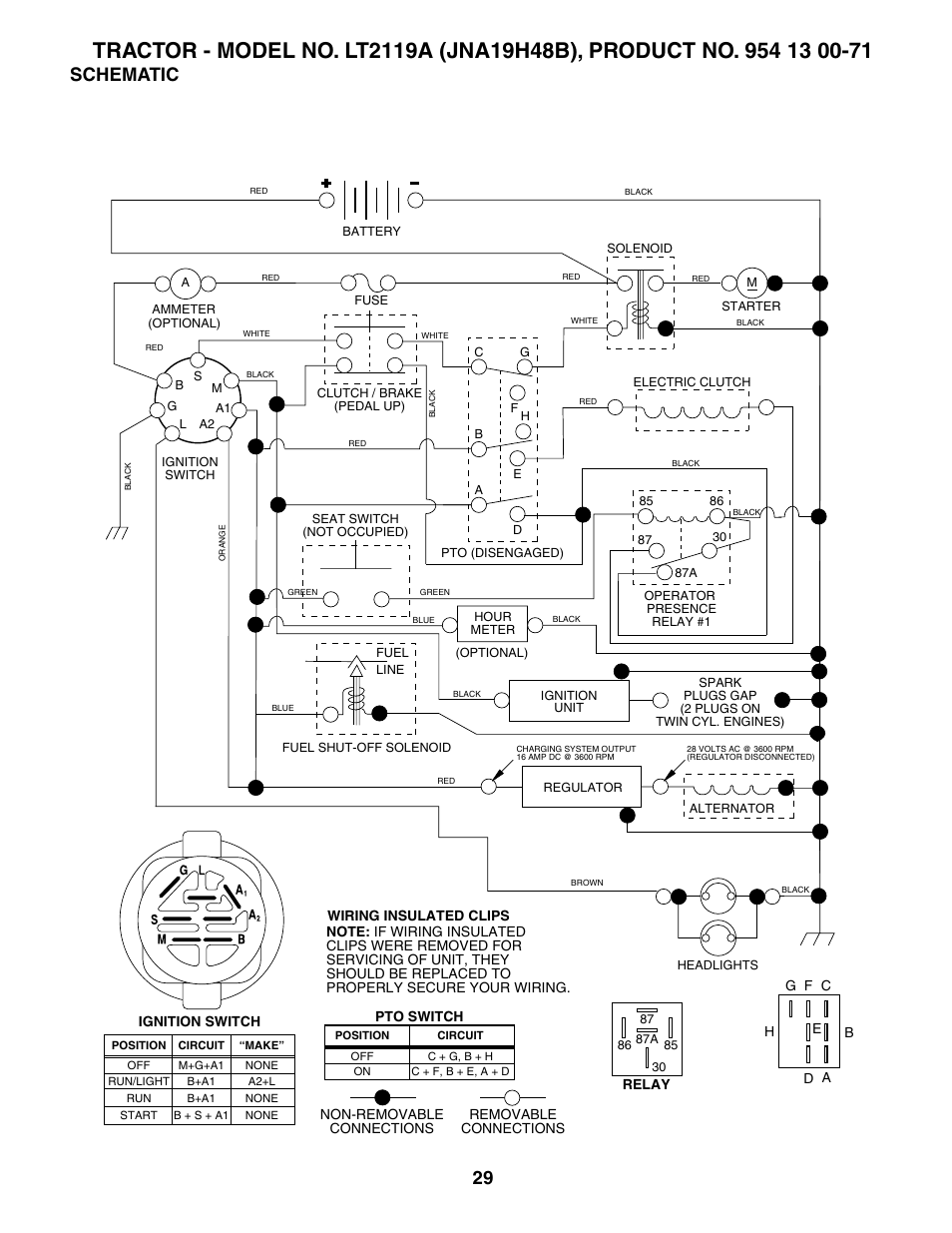 Schematic | Jonsered LT2119A User Manual | Page 29 / 48