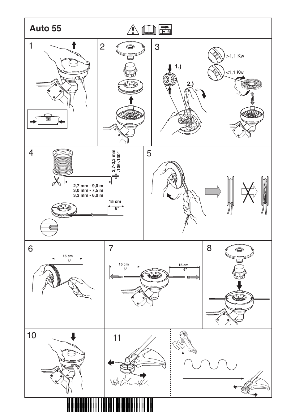 Z+r!o¶5, 48 auto 55 | Jonsered GR50 User Manual | Page 34 / 36
